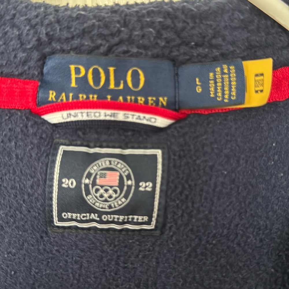 Polo by Ralph Lauren Men's Navy and Royal Blue 2022 Olympic Team Jacket - Picture 9 of 11